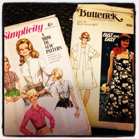 Lucky dip patterns - kestrel finds and makes - simplicity 7780 butterick 4225